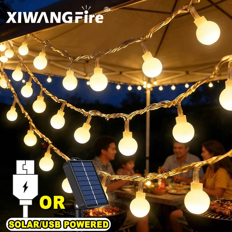 Power Outdoor - 3-10M Solar/USB/Battery String Lights, Fairy Globe
