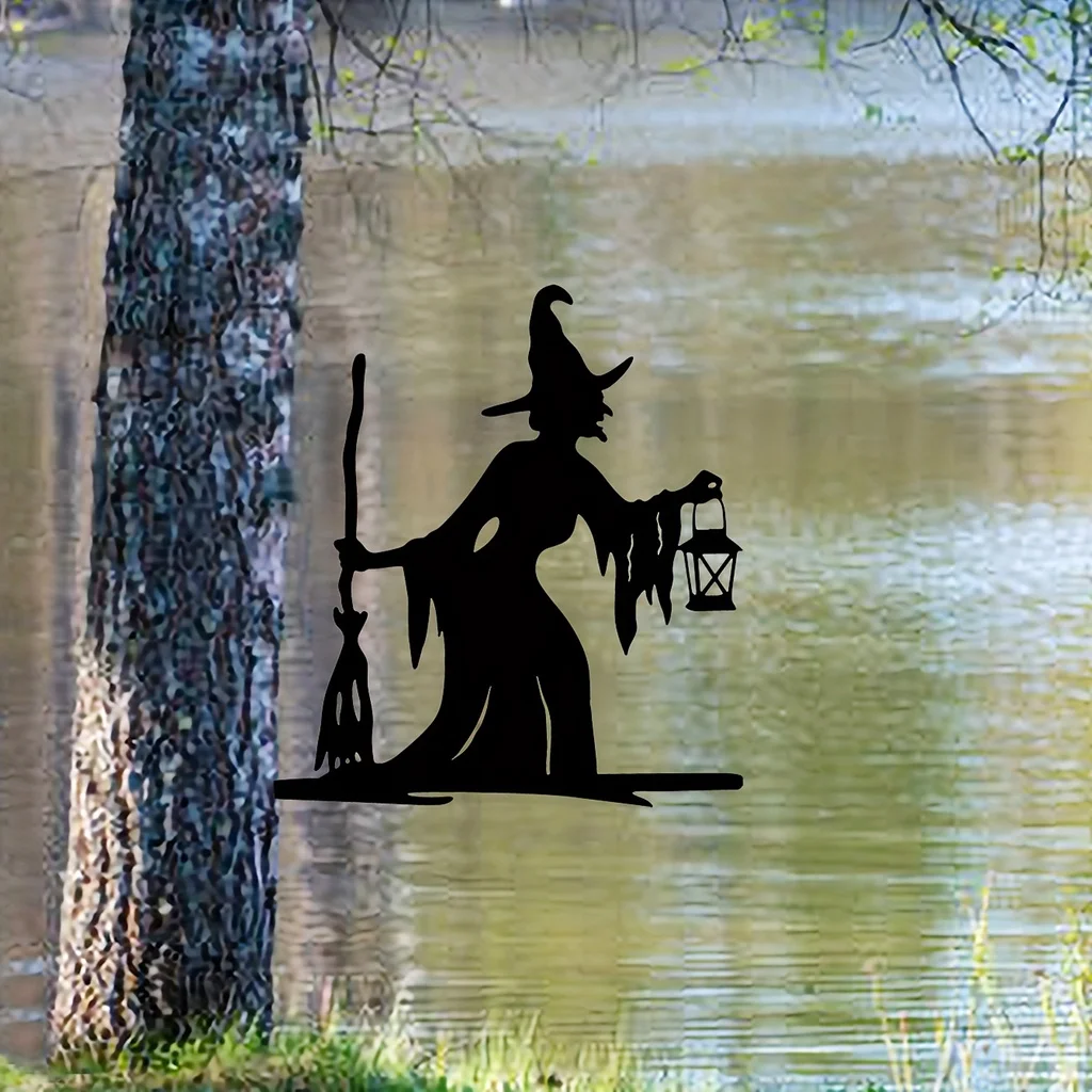 1pc Witch Lantern On Branch St - Outdoor Power Stake ulasan dan harga