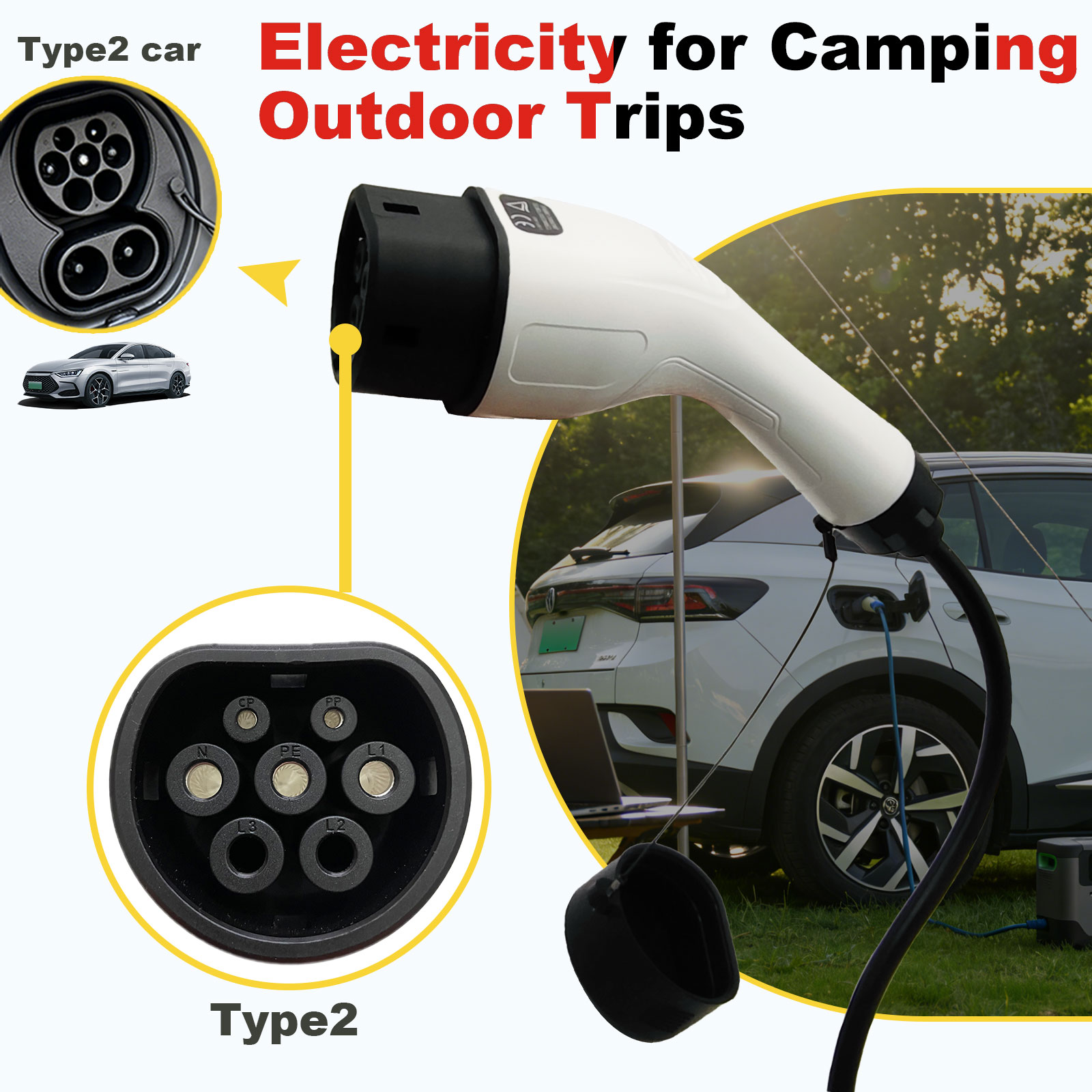 Type2 V2L Discharge Adapter 16 - Outdoor Power Solutions ulasan dan harga