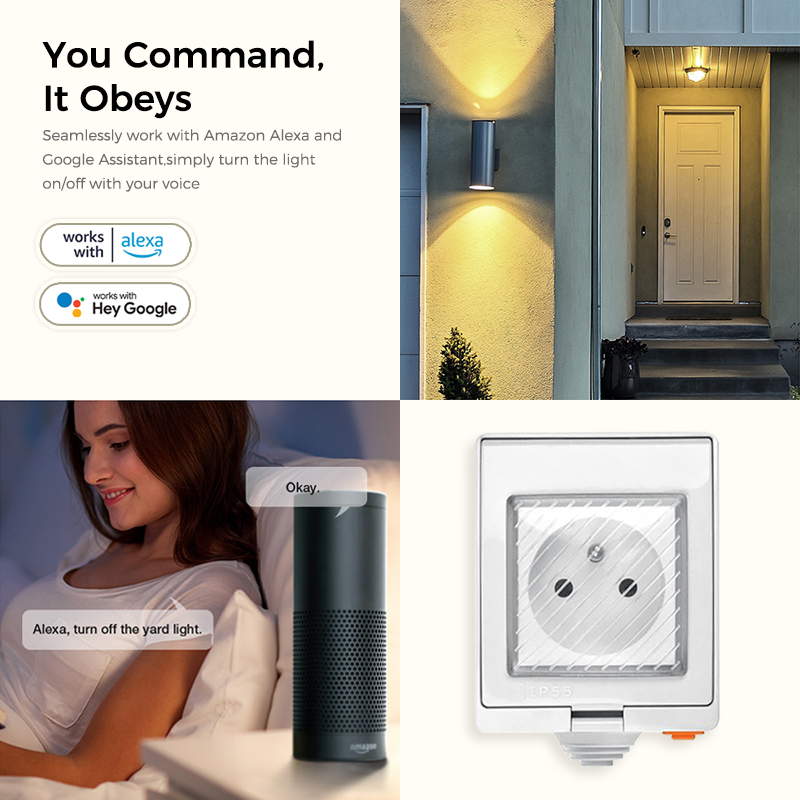 Avoir IP55 Tuya Wifi Electrica - Outdoor Power Outlet Wifi ulasan dan harga