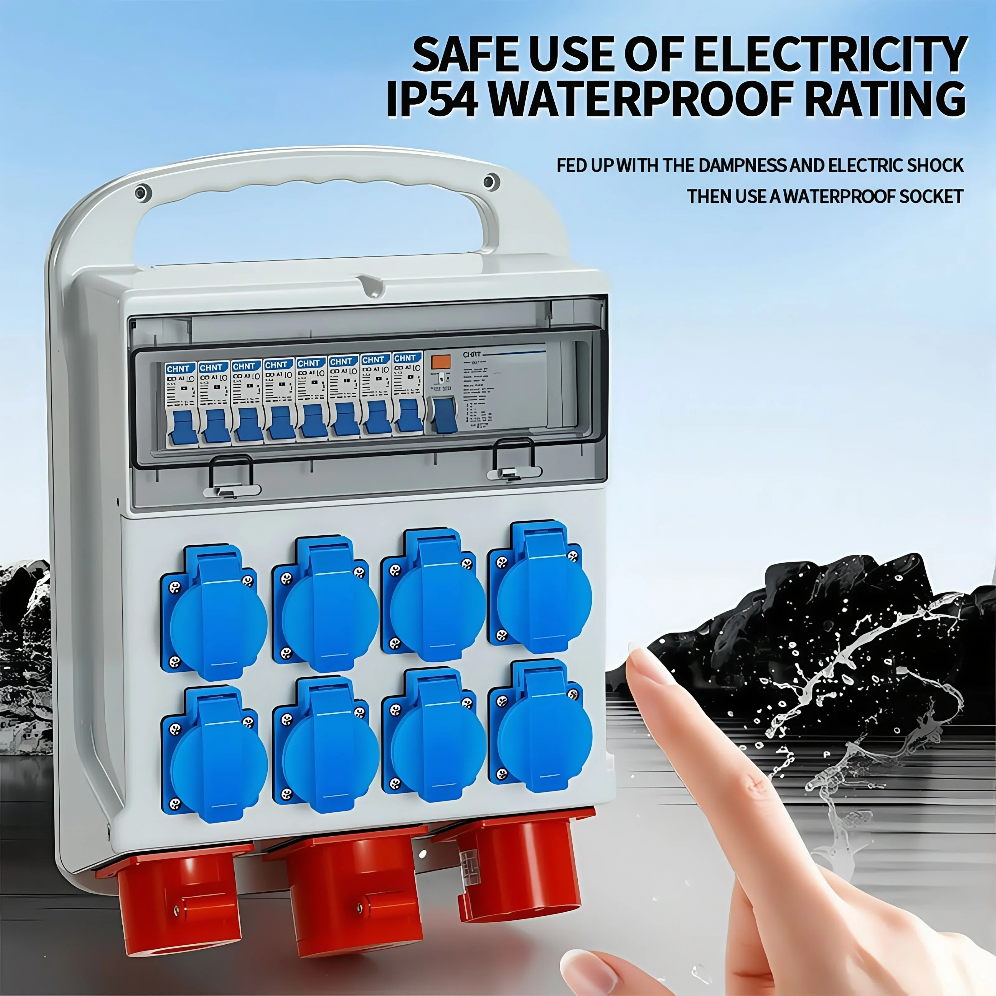 IP54 16A Waterproof Industrial - Outdoor Power Plus ulasan dan harga