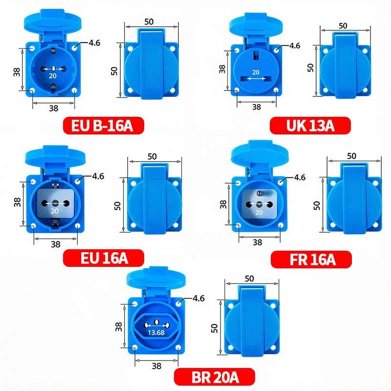 IP54 16A Waterproof Industrial - Outdoor Power Plus ulasan dan harga