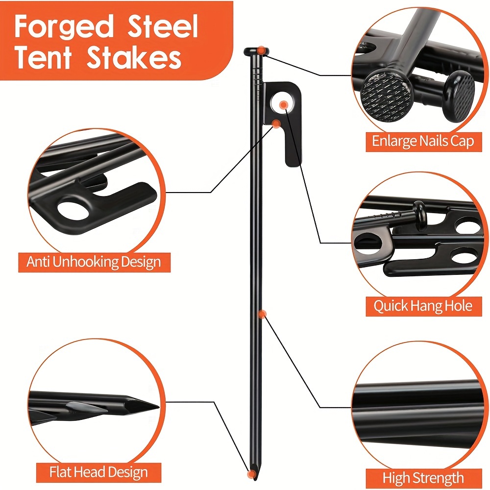 4Pcs Heavy Duty Tent Stakes wi - Outdoor Power Stake ulasan dan harga